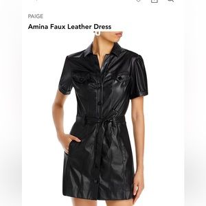 Paige Amina faux leather dress.